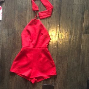 Red Romper With bow size S